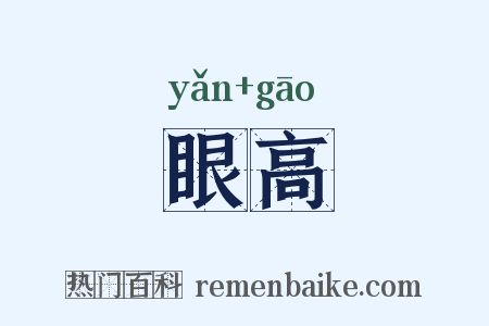 眼高是什么意思的图片